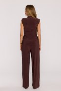 Spodnie Kombinezon Model MOE890 Brown - Moe Moe Spodnie Kombinezon Model MOE890 Brown - Moe Moe