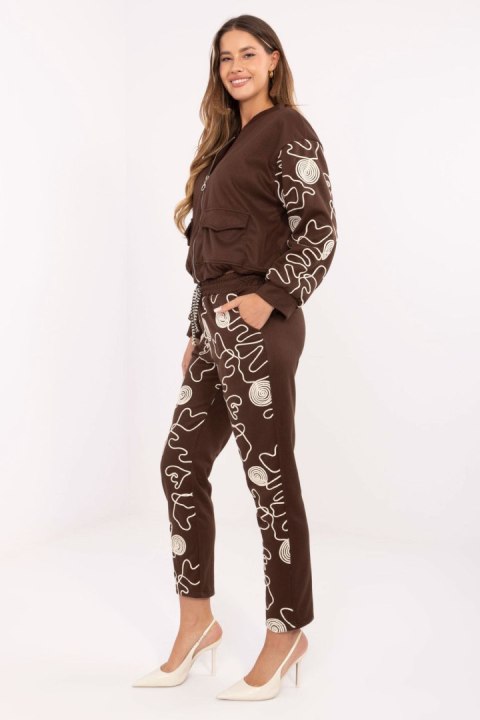 Spodnie Komplet Model IT-KMPL-21736.02P Brown - Italy Moda Italy Moda Spodnie Komplet Model IT-KMPL-21736.02P Brown - Italy Moda Italy Moda