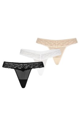 Stringi Komplet stringi Model Leo 302-3 Black/White/Beige - Teyli Teyli