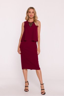 Sukienka Model S422 Bordo - Stylove Stylove