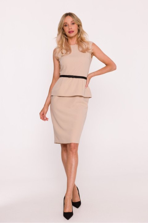 Sukienka Model S427 Beige - Stylove Stylove