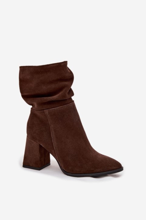 Botki Model Zazoo 4216 Czekolada Zamsz - Step in style Step in style