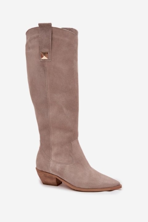 Kozaki Model Zazoo 4224 Cappuccino - Step in style Step in style