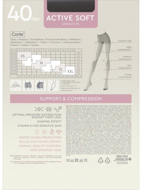 RAJSTOPY ACTIVE SOFT 40 DEN R.2-4 CONTE RAJSTOPY ACTIVE SOFT 40 DEN R.2-4 CONTE