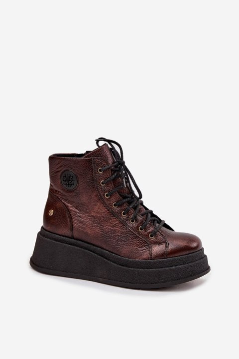 Botki Model Maciejka 06309-32 Metaliczny Brąz - Step in style Step in style