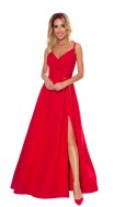 299-1 CHIARA elegancka maxi długa suknia na ramiączkach - CZERWONA 299-1 CHIARA elegancka maxi długa suknia na ramiączkach - CZERWONA
