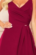 299-5 CHIARA elegancka maxi długa suknia na ramiączkach - BORDOWA 299-5 CHIARA elegancka maxi długa suknia na ramiączkach - BORDOWA