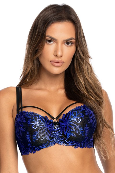 Biustonosz push up Biustonosz Push-up Model V-10231 Black/Blue - Axami Axami Biustonosz push up Biustonosz Push-up Model V-10231 Black/Blue - Axami Axami