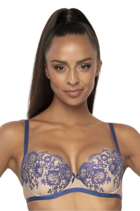 Biustonosz push up Biustonosz Push-up Model Frances M-3804/11 Beige/Navy - Mat Mat Biustonosz push up Biustonosz Push-up Model Frances M-3804/11 Beige/Navy - Mat Mat