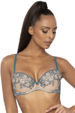 Biustonosz push up Biustonosz Push-up Model Maureen M-3808/11 Beige/Turkus - Mat Mat