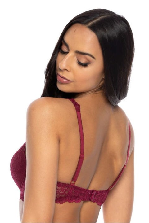 Biustonosz push up Biustonosz Usztywniany Model Carmela M-053/22 Burgund - Mat Mat Biustonosz push up Biustonosz Usztywniany Model Carmela M-053/22 Burgund - Mat Mat