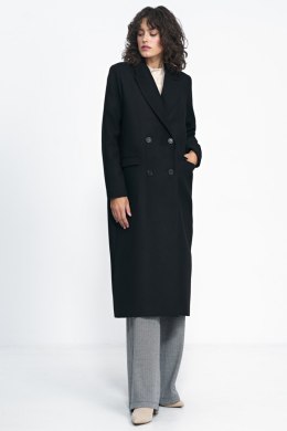 Czarny płaszcz oversize PL20 Black - Nife Nife
