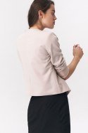 Krótki prosty żakiet Z33 Beige - Nife Nife Krótki prosty żakiet Z33 Beige - Nife Nife