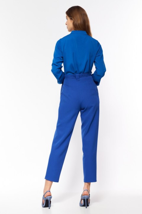 Spodnie Chabrowe spodnie typu paperbag SD67 Blue - Nife Nife Spodnie Chabrowe spodnie typu paperbag SD67 Blue - Nife Nife