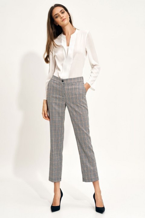 Spodnie Eleganckie spodnie chino w kratę SD74 Kratka - Nife Nife Spodnie Eleganckie spodnie chino w kratę SD74 Kratka - Nife Nife