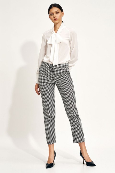 Spodnie Eleganckie spodnie chino w kratę SD74 Kratka - Nife Nife Spodnie Eleganckie spodnie chino w kratę SD74 Kratka - Nife Nife