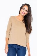 Bluza Damska Model 339 Beige - Figl Figl Bluza Damska Model 339 Beige - Figl Figl