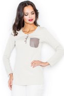 Bluzka Model M156 Beige - Figl Figl