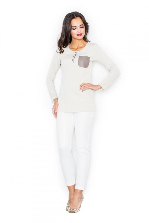 Bluzka Model M156 Beige - Figl Figl Bluzka Model M156 Beige - Figl Figl