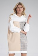Sukienka Moddel M755 Ecru/Beige/Wzór 121 - Figl Figl Sukienka Moddel M755 Ecru/Beige/Wzór 121 - Figl Figl