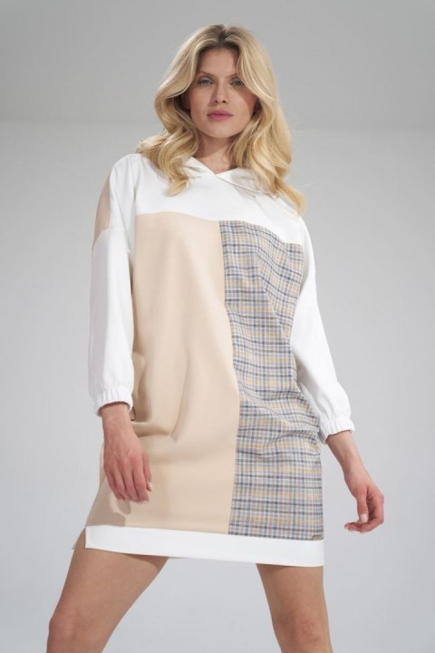 Sukienka Moddel M755 Ecru/Beige/Wzór 121 - Figl Figl Sukienka Moddel M755 Ecru/Beige/Wzór 121 - Figl Figl