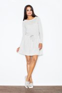 Sukienka Model 334 Light Grey - Figl Figl Sukienka Model 334 Light Grey - Figl Figl