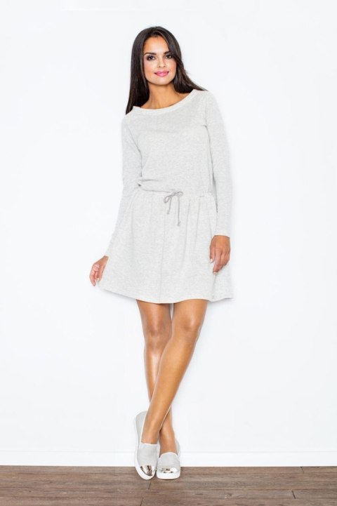 Sukienka Model 334 Light Grey - Figl Figl Sukienka Model 334 Light Grey - Figl Figl