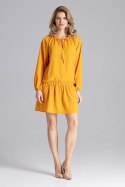 SukienkaModel M661 Musztarda - Figl Figl SukienkaModel M661 Musztarda - Figl Figl