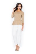 Bluzka Model 233 Beige - Figl Figl Bluzka Model 233 Beige - Figl Figl