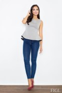 Bluzka Model 352 Grey - Figl Figl Bluzka Model 352 Grey - Figl Figl