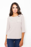 Bluzka Model M393 Beige - Figl Figl Bluzka Model M393 Beige - Figl Figl