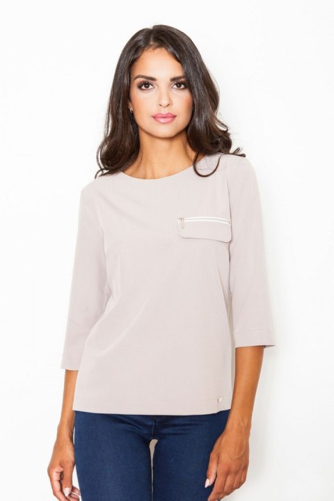 Bluzka Model M393 Beige - Figl Figl Bluzka Model M393 Beige - Figl Figl