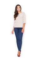 Bluzka Model M393 Beige - Figl Figl Bluzka Model M393 Beige - Figl Figl