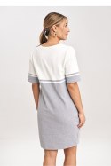 Sukienka Model M1028 Grey/Ecru - Figl Figl Sukienka Model M1028 Grey/Ecru - Figl Figl
