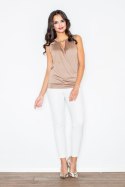 Bluzka Model 337 Beige - Figl Figl Bluzka Model 337 Beige - Figl Figl