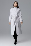 Płaszcz Damski Model M624 Grey - Figl Figl Płaszcz Damski Model M624 Grey - Figl Figl