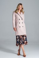 Płaszcz Model M832 Pink Melange - Figl Figl Płaszcz Model M832 Pink Melange - Figl Figl