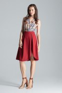 Spódnica Model M675 Bordo - Figl Figl Spódnica Model M675 Bordo - Figl Figl