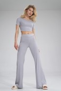 Spodnie Damskie Model M749 Light Grey - Figl Figl Spodnie Damskie Model M749 Light Grey - Figl Figl