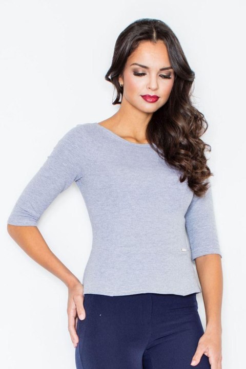 Bluzka Model 309 Grey - Figl Figl Bluzka Model 309 Grey - Figl Figl