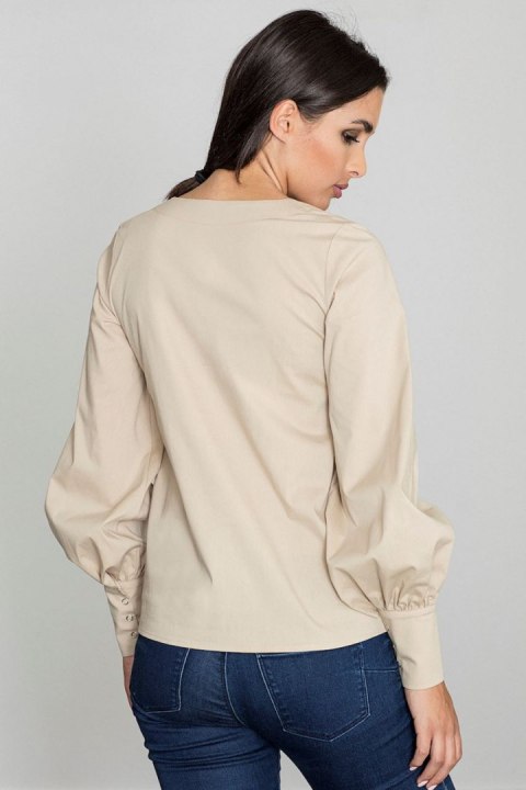 Bluzka Model M561 Beige - Figl Figl Bluzka Model M561 Beige - Figl Figl