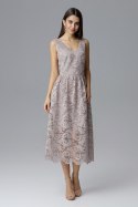Sukienka Model M639 Beige - Figl Figl Sukienka Model M639 Beige - Figl Figl