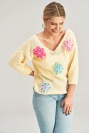 Sweter Damski Model M994 Yellow - Figl Figl Sweter Damski Model M994 Yellow - Figl Figl