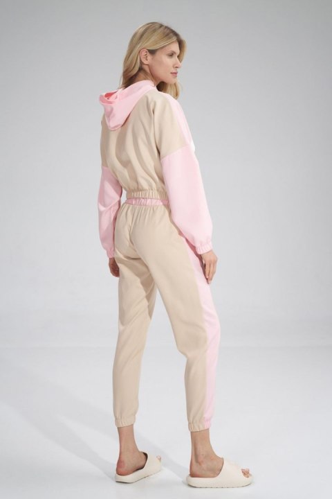 Spodnie Damskie Model M756 Beige/Pink - Figl Figl Spodnie Damskie Model M756 Beige/Pink - Figl Figl