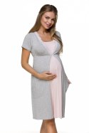 Koszulka nocna Koszula Nocna Ciążowa Model 3125 Grey/Pink - Lupo Line Lupo Line Koszulka nocna Koszula Nocna Ciążowa Model 3125 Grey/Pink - Lupo Line Lupo Line