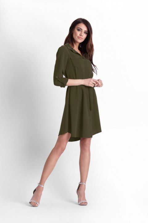 Sukienka Model Octavia 244 Khaki - IVON IVON Sukienka Model Octavia 244 Khaki - IVON IVON