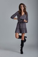 Sukienka Model Roksana 221 Grafit - IVON IVON Sukienka Model Roksana 221 Grafit - IVON IVON