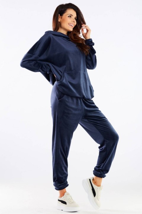 Spodnie Dresowe Model A459 Navy - awama Awama Spodnie Dresowe Model A459 Navy - awama Awama