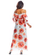 Sukienka Model A311 Red Flowers - awama Awama Sukienka Model A311 Red Flowers - awama Awama
