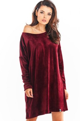 Sukienka Model A370 Bordo Welur - awama Awama